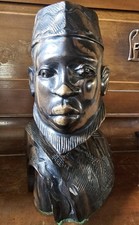 West African hand carved head