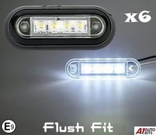 6x Flush Fit Led White Clear