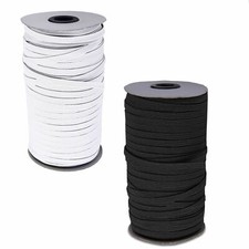 FLAT WHITE ELASTIC BLACK