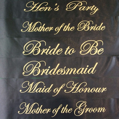 Gold black luxury hen night - gold,