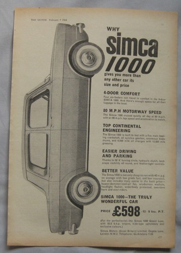 1964 simca 1000 original - simca,