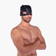 Prowler RED Leather Executioners Hood Black | Bondage BDSM Fetish Mask