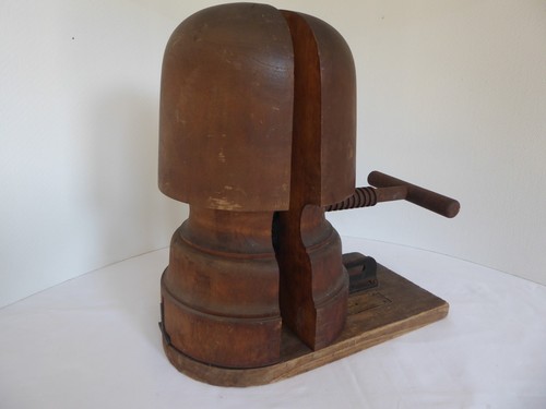 Vintage antique wooden hat