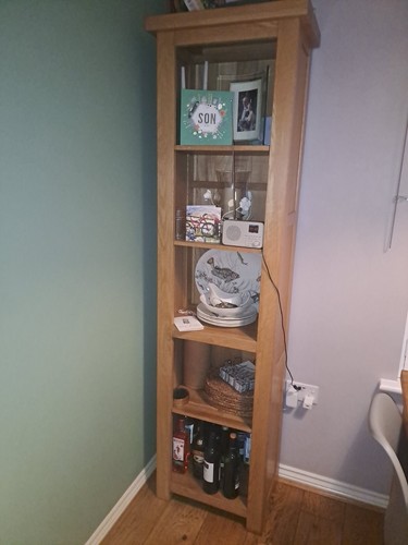 Solid oak narrow dresser - oak,