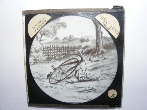 Antique magic lantern glass - antique,