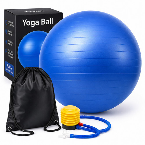 Exercise ball with pump - with,