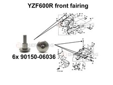  6x YZF600R SCREW, ROUND HEAD