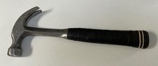 VINTAGE- ESTWING 16 oz CLAW HAMMER WITH LEATHER BANDED GRIP HANDLE - MADE IN USA