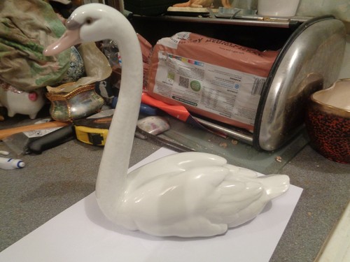 Lladro swan ornament 2 - swan, 1/2"