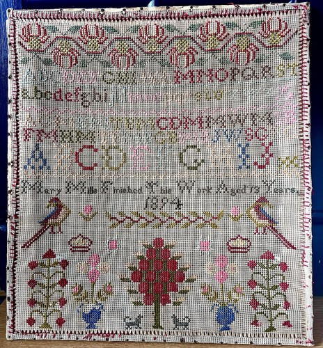 Antique victorian sampler - antique,