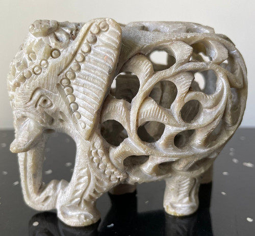 Hand carved soapstone - hand,