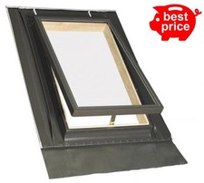 Optilook Loft Exit Access Roof Window 46cm x 75cm Roof Light with Flashing Kit