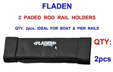 2 X FLADEN ROD RAIL HOLDERS SEA FISHING BEACHCASTER ROD PIER BAR BOAT ROD REST
