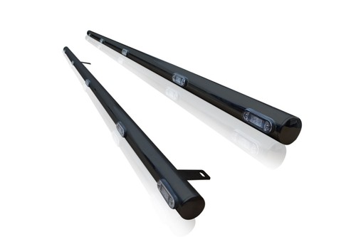Black side bars amber led - black,