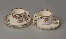 Grafton China 2 Cups 1 saucer with 2 small plates Bird pattern Vintage