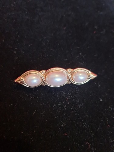 Vintage three faux pearl - vintage,