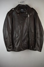 Zara Womans Brown Zip Biker