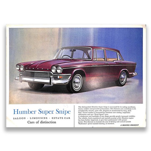 Humber super snipe car - snipe, sales