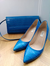 LK Bennett Med Blue mock croc