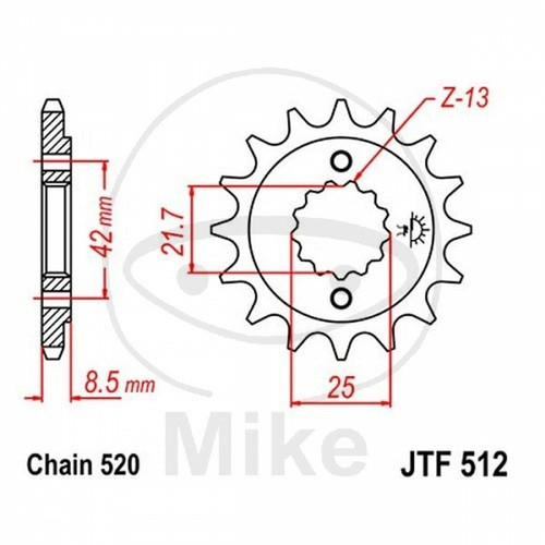 Sprocket z15 520 726 12 - sprocket,