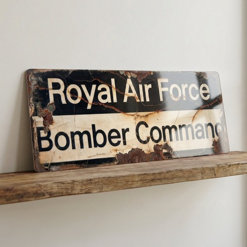 Raf bomber sign vintage wwii - raf,