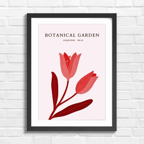 Minimalist purple tulip - purple,