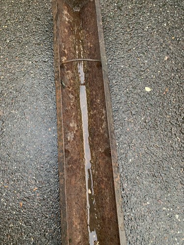 Vintage iron trough planter - , trough/planter