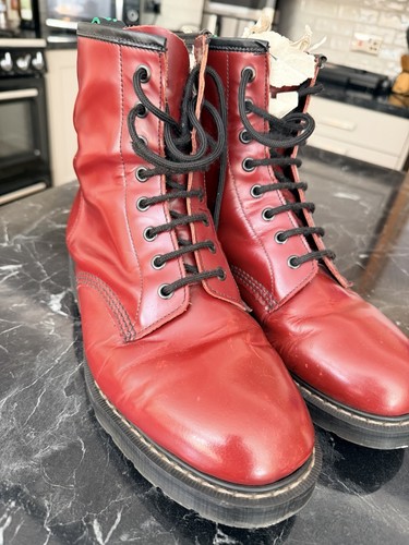 Solovair men red - red, leather