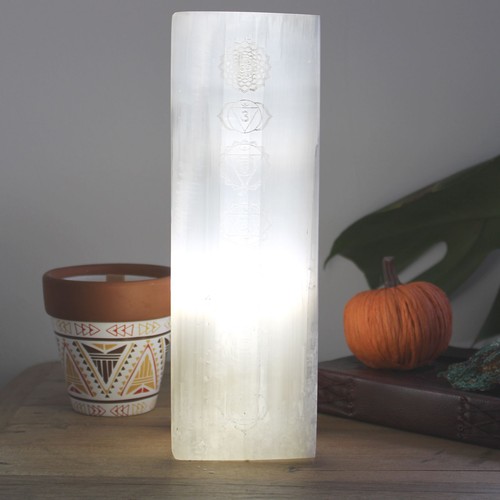 Selenite block lamp - 25cm,