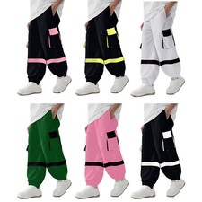 Kids Girls Trousers Harem Pants Terry Sweatpants Chino Bottoms Lightweight