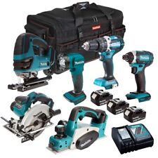 Makita 18V LXT 6 Piece Power Tool Kit 3 x 5.0Ah Battery & Charger T4TKIT-7341