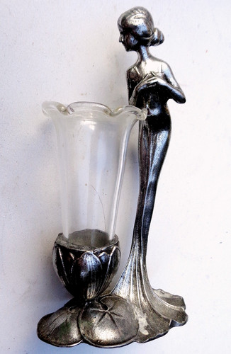 Art nouveau pewter silver - nouveau,
