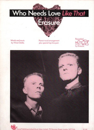 Erasure sheet music who - erasure,
