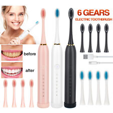 Toothbrush Electric Rechargeable Pro Rotating Brush Oral-B Heads Timer Modes Usb