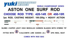 YUKI ASTON ONE COMPETITION 3pc SURF ROD SEA FISHING SLHMC CARBON BEACHCASTER ROD