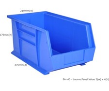 Rhino Tuff Bin 40 parts bin x 10 Strong Garage Workshop Van