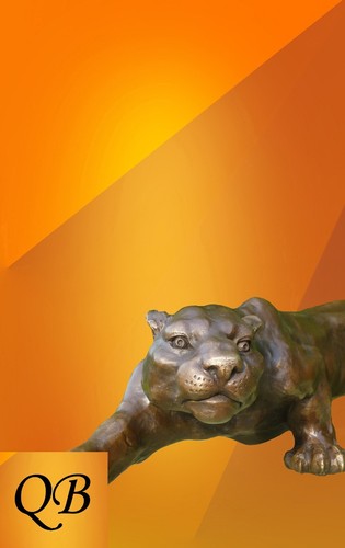 Art deco bronze panther - art,