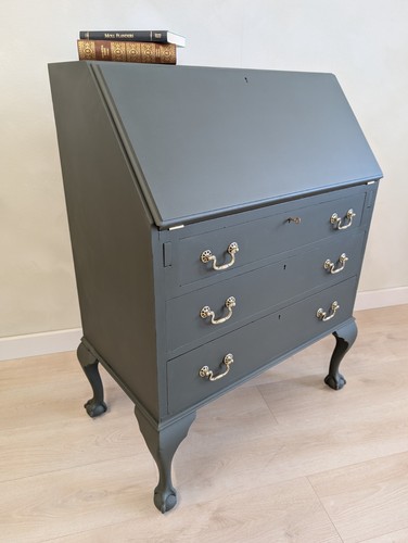 Vintage bureau writing desk - bureau,