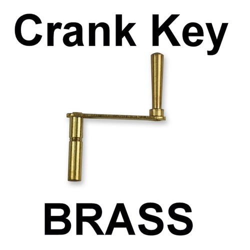 Brass clock crank key - brass,