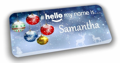 Hello name badge - name,