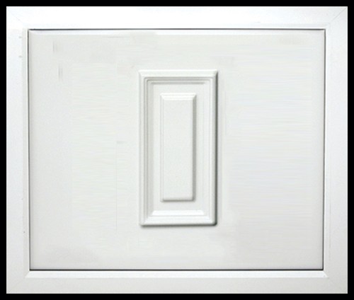 White upvc quarter door panel - door,
