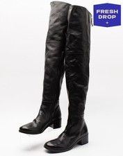 RRP€1200 MARSELL Leather Over The Knee Boots US6 UK3 EU36 Black Made in Italy