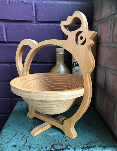 Vintage folding bamboo chicken - vintage,
