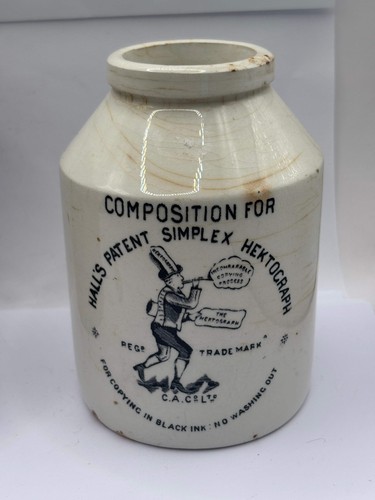 Old advertising ink - , jar
