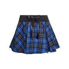 GIRLS MINI SKIRT BOW TARTAN