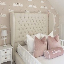 Safetots Wooden Bed Guard, White, 38cm High x 110cm Wide, Toddler Bedrail for