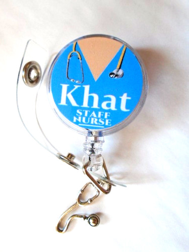 Nurse badge reel - badge,