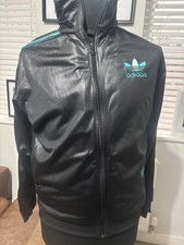 Adidas Originals 2010 Vintage Chile 62 Track Jacket Full Zip Y2K Black Mens - M