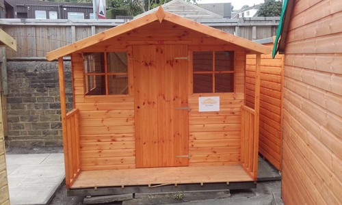 8x8 wooden summerhouse - wooden, garden
