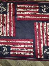 GANT Scarf Blue Cream New  25"